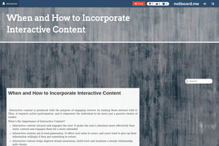Interactive Learning Pages | netboard.me